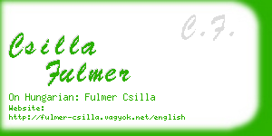 csilla fulmer business card